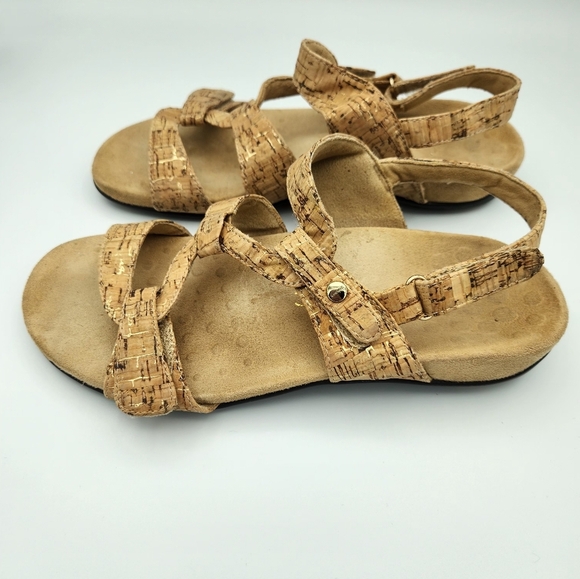 Vionic 342 Paros Cork Strappy Sandals Orthopedic Velcro Comfort Women’s Size 7 - Picture 2 of 8